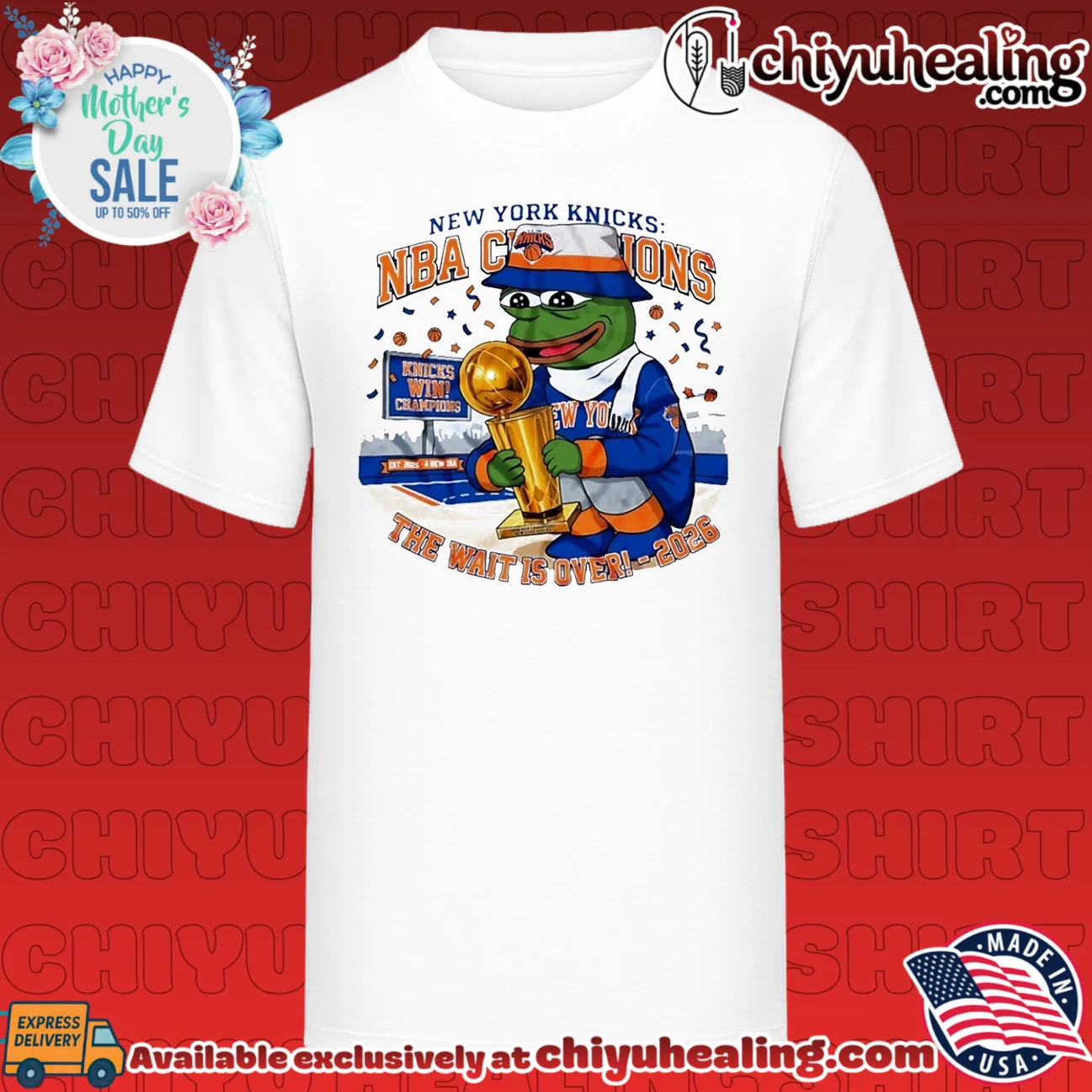 Pepe The Frog New York Knicks 2026 NBA Champions