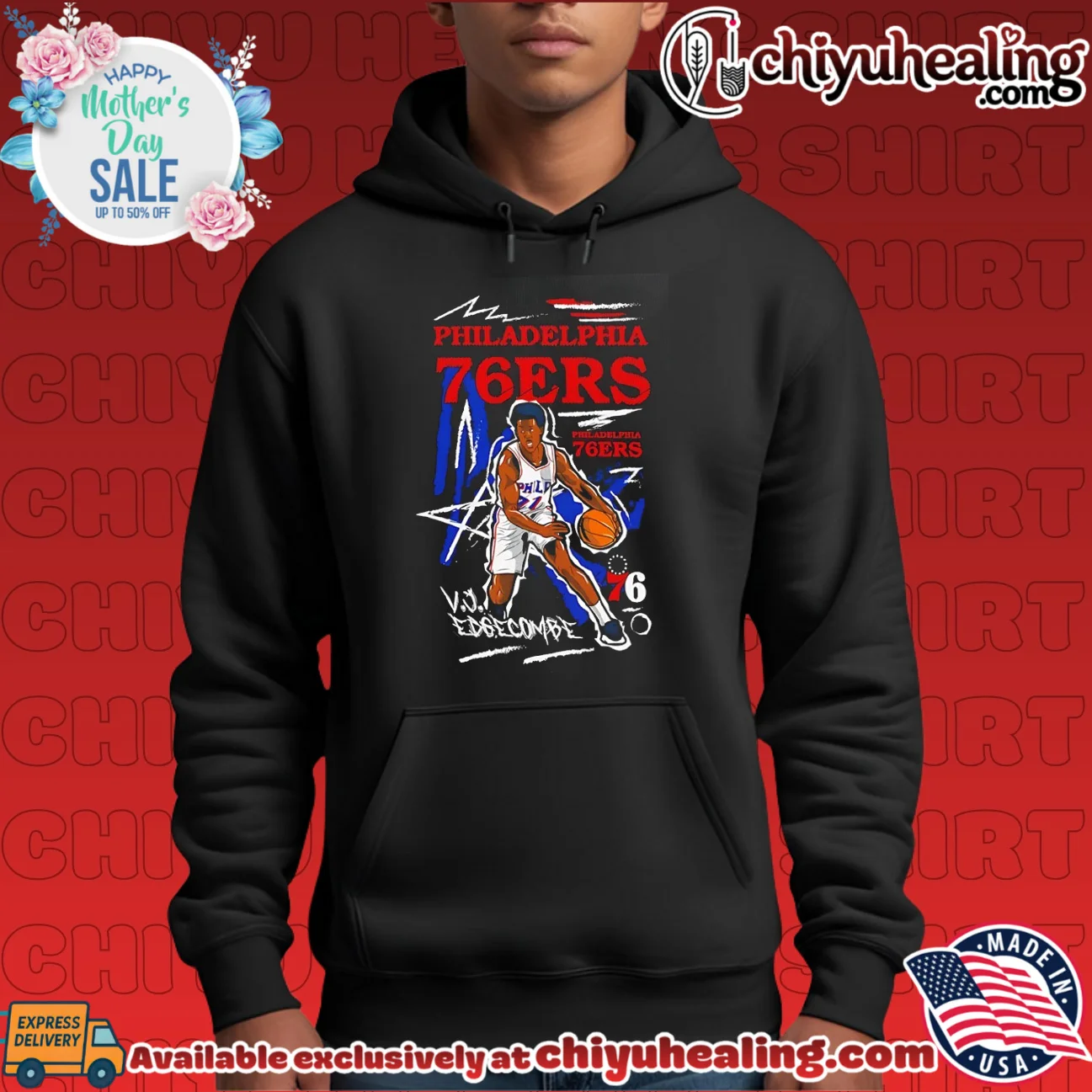 Philadelphia 76ers VJ Edgecombe comic style authentic shirt & hoodie | 2026 Edition Drop Philadelphia 76ers VJ Edgecombe comic style authentic shirt & hoodie | 2026 Edition Drop