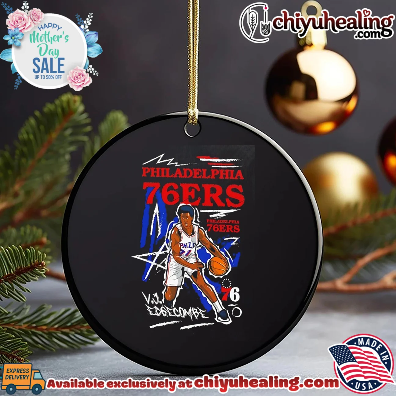 Philadelphia 76ers VJ Edgecombe comic style authentic shirt & hoodie | 2026 Edition Drop Philadelphia 76ers VJ Edgecombe comic style