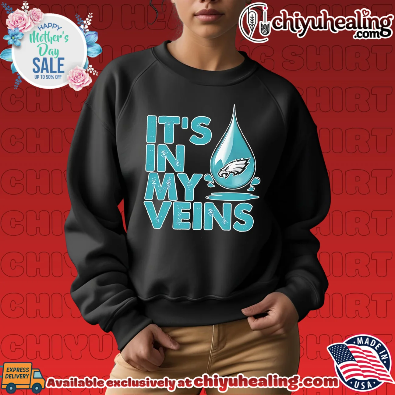 Philadelphia Eagles it's in my veins viral shirt & hoodie - Urban Fashion Philadelphia Eagles it's in my veins