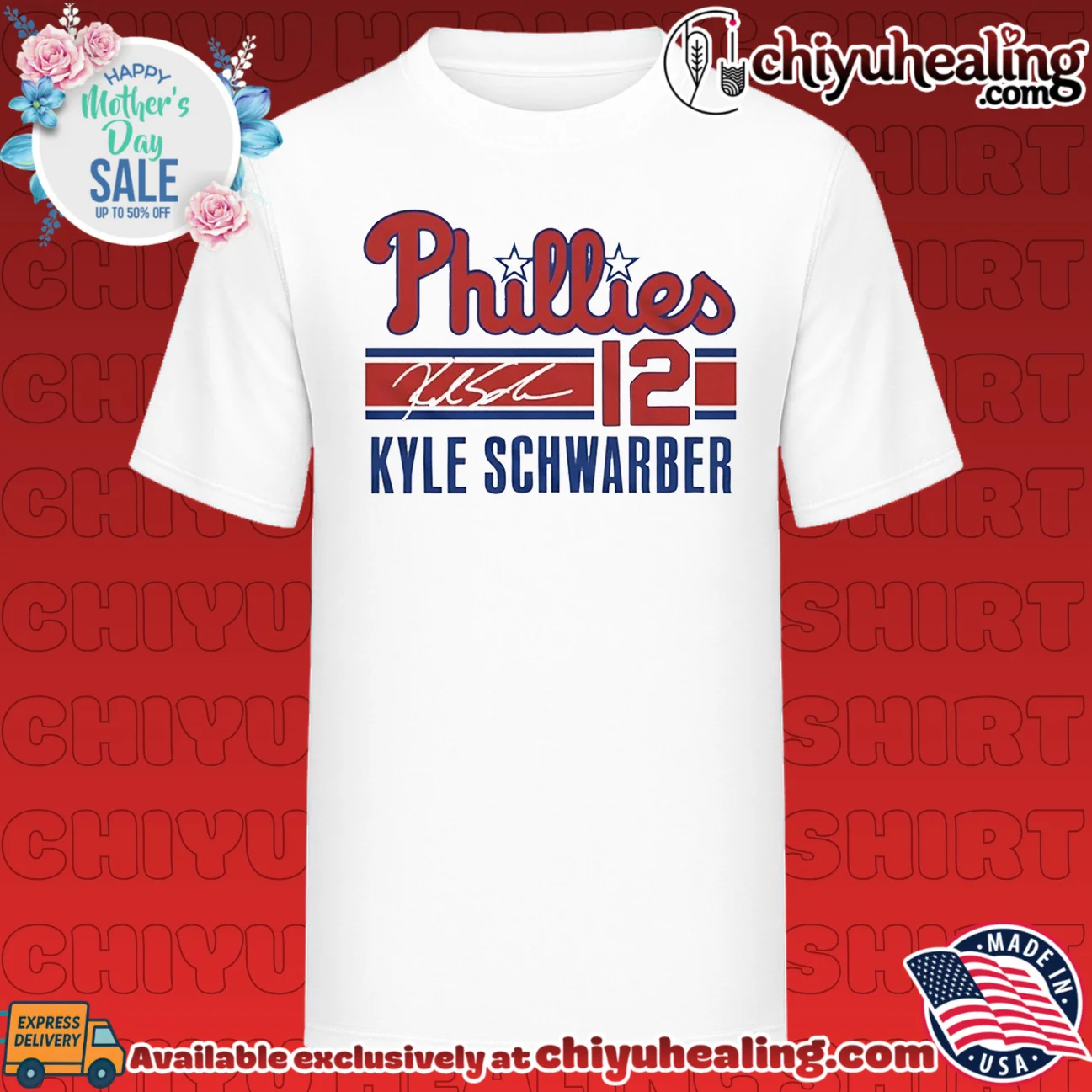 Philadelphia Phillies Kyle Schwarber Signature Name & Number