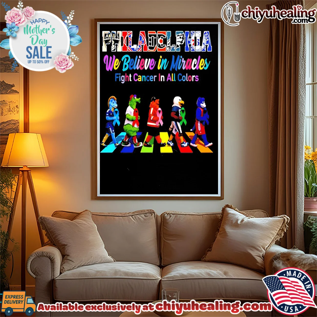 Philadelphia Sports We believe in Miracles fight cancer on all color abbey road iconic shirt & hoodie | Exclusive Fan Gear Philadelphia Sports We believe in Miracles fight cancer on all color abbey road