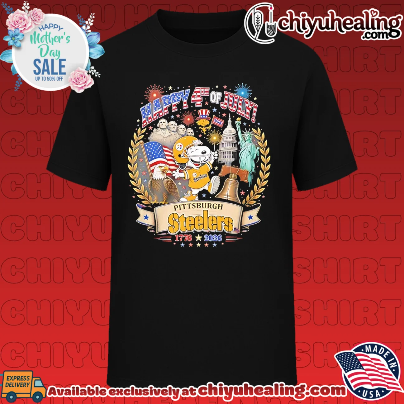 Pittsburgh Steelers happy 4th of July 250th Anniversary 1776-2026 Snoopy shirt & hoodie