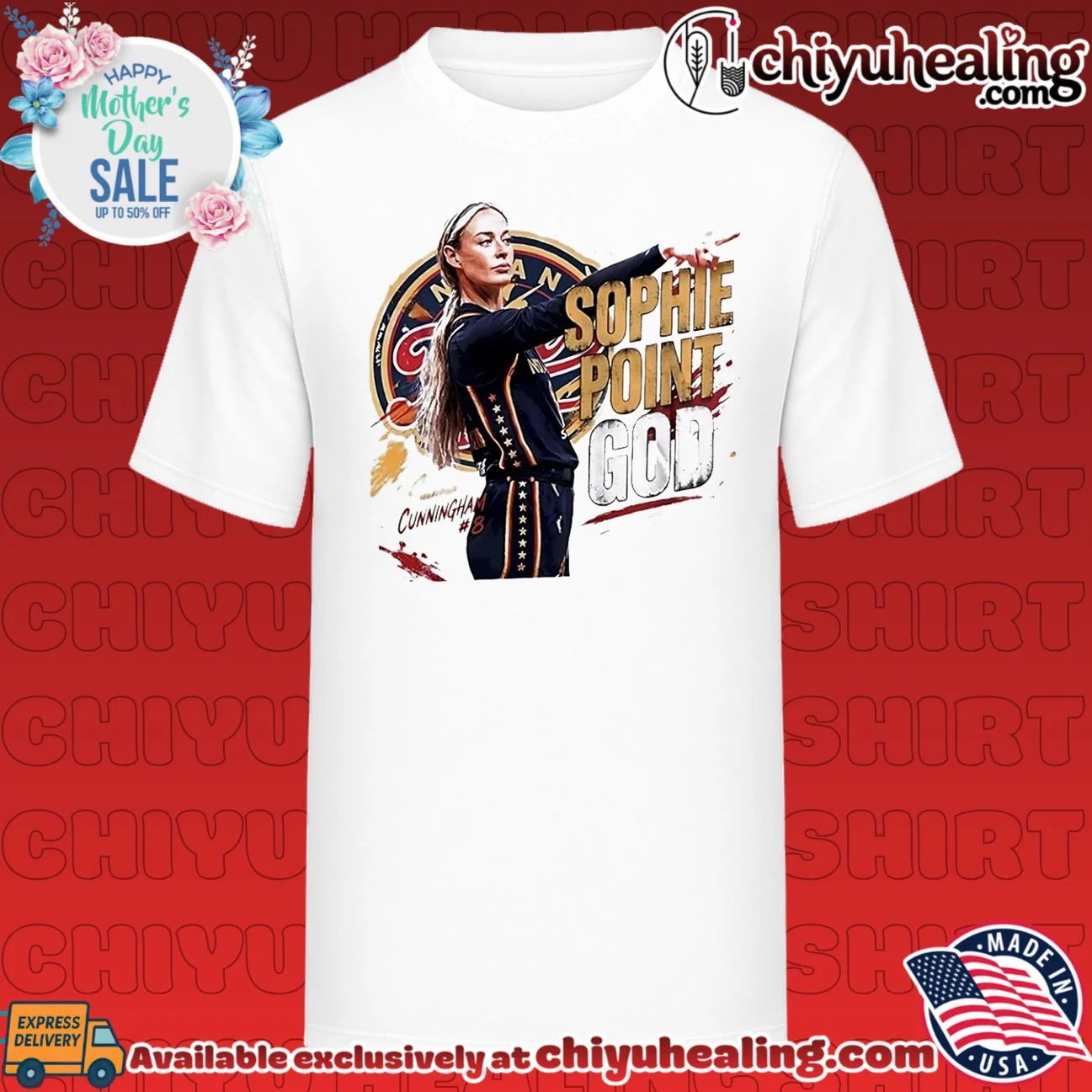 Point God Sophie Cunningham Indiana Fever WNBA graphic shirt & hoodie