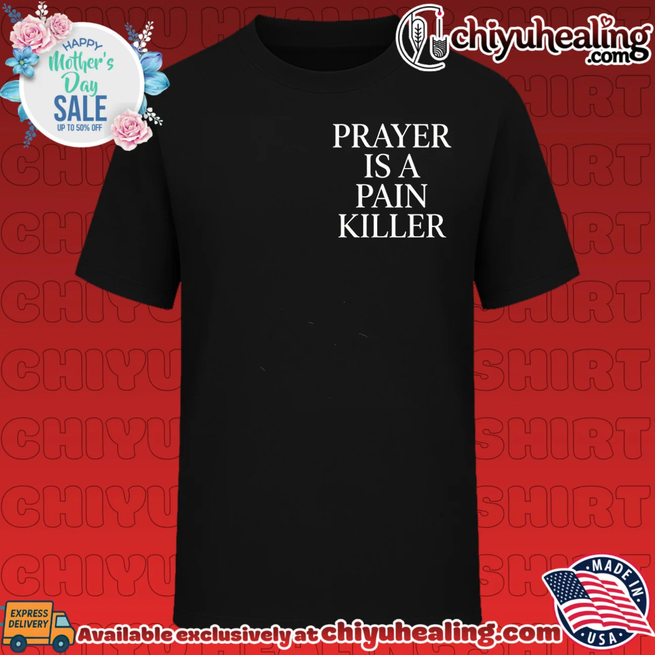Prayer Is a Pain Killer faith religious logo shirt & hoodie