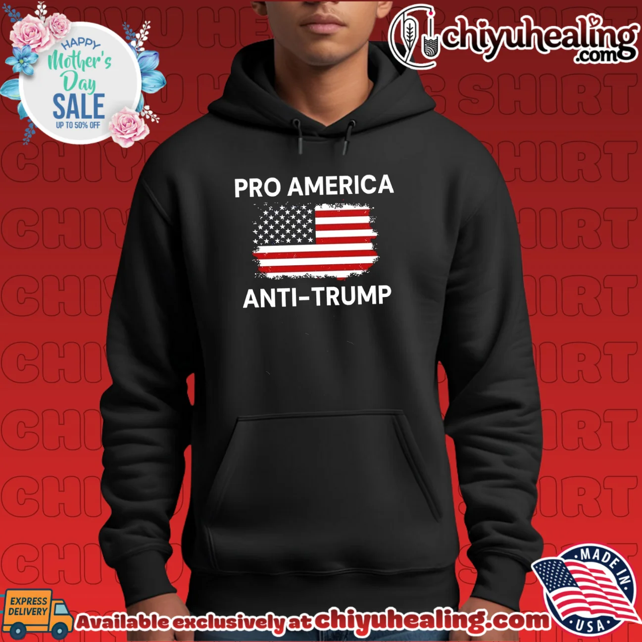 Pro America anti Trump flag iconic shirt & hoodie | Modern Street Style Pro America anti Trump flag iconic shirt & hoodie | Modern Street Style
