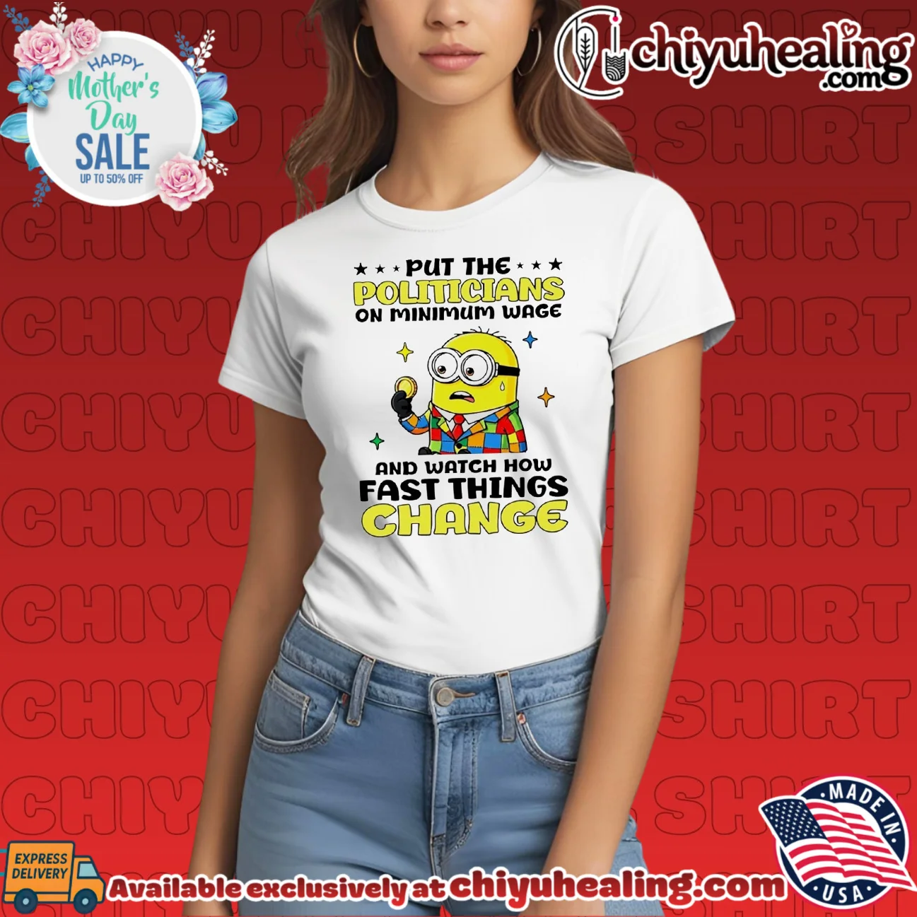 Put the politicians on minimum wage and watch how fast things change Minion elite shirt & hoodie - Premium Streetwear Put the politicians on minimum wage and watch how fast things change Minion