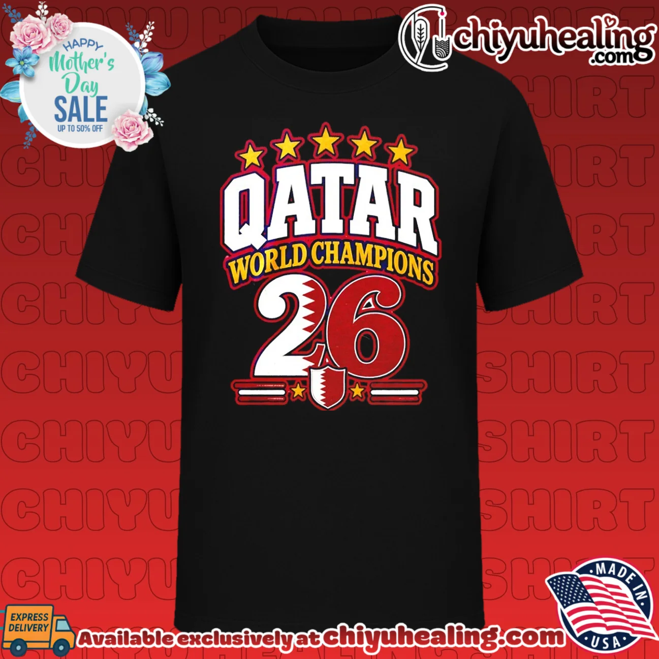 Qatar 2026 World Champions flag shirt
