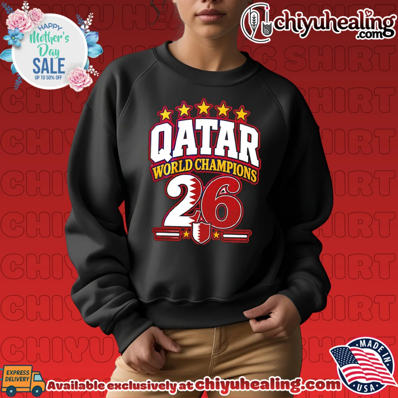 Qatar 2026 World Champions flag shirt epic shirt & hoodie - Perfect Fan Gift Qatar 2026 World Champions flag shirt
