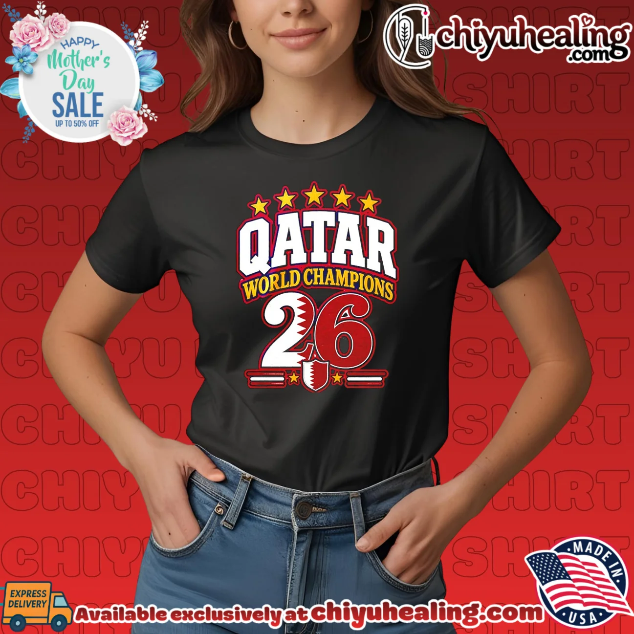 Qatar 2026 World Champions flag shirt epic shirt & hoodie - Perfect Fan Gift Qatar 2026 World Champions flag shirt