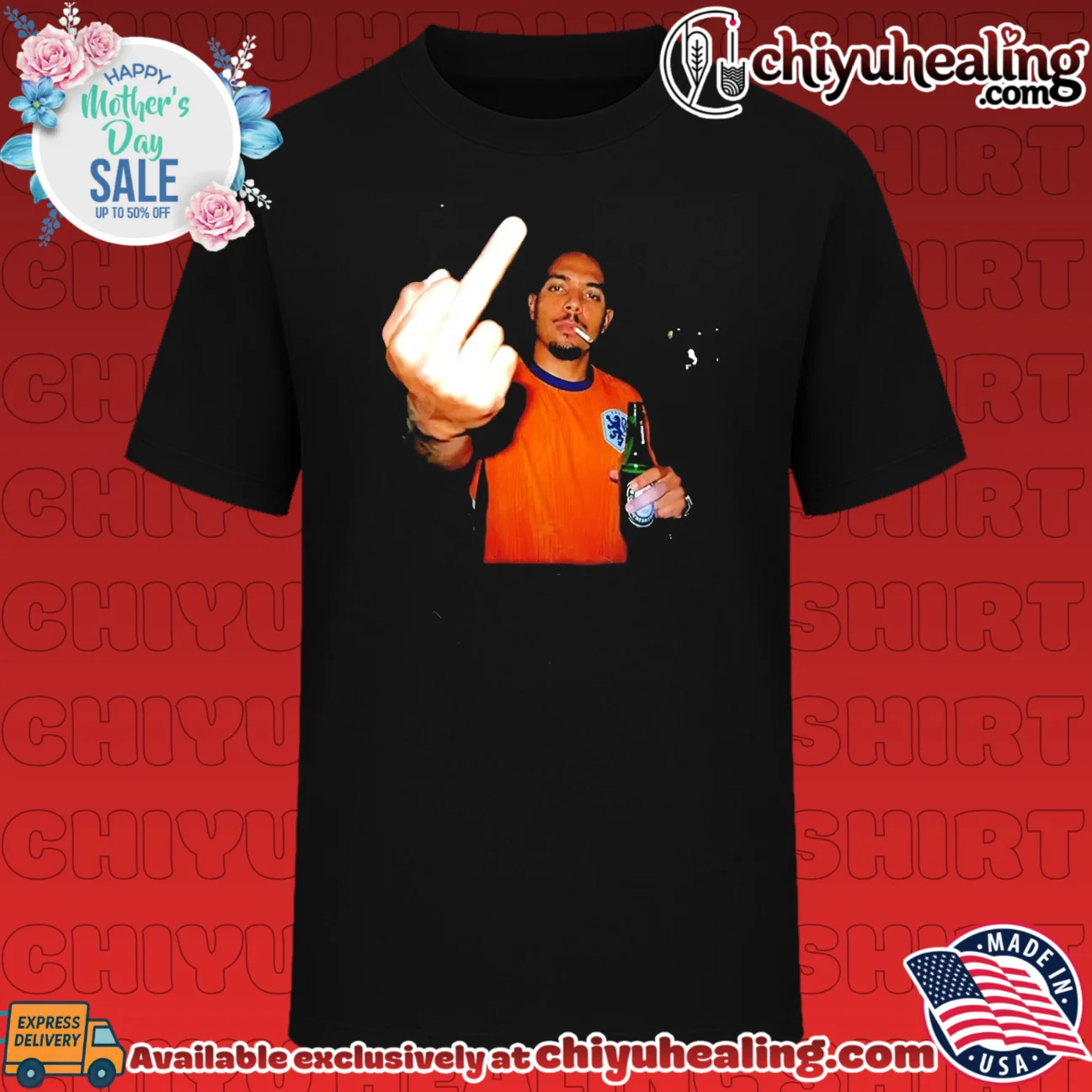 Quincy Promes Netherlands National Football Team middle finger shirt & hoodie