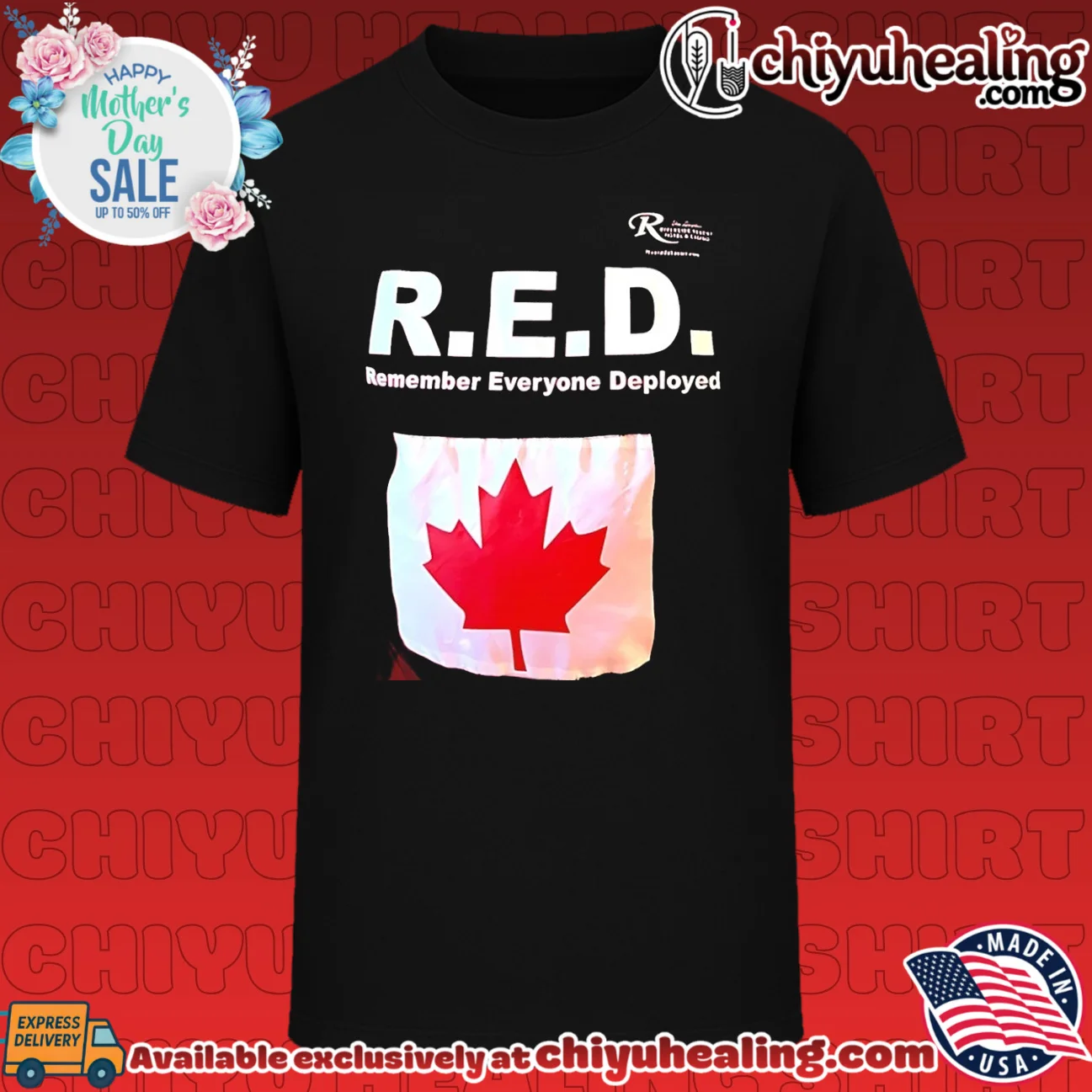 RED remember everyone deployed maple logo