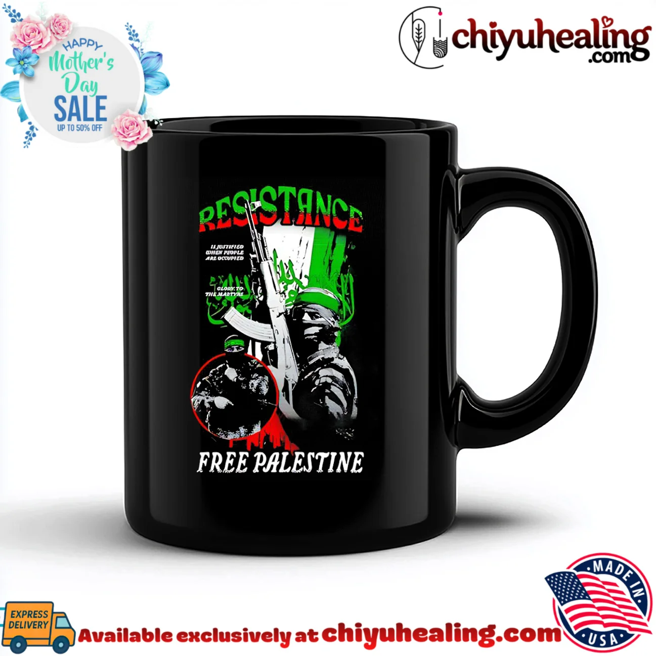 Resistance free Palestine soldier holding gun illustrated shirt signature shirt & hoodie | Limited Stock Edition Resistance free Palestine soldier holding gun illustrated shirt
