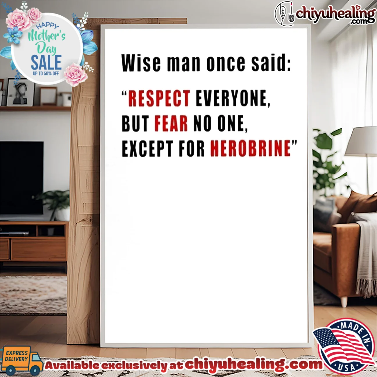 Respect Everyone but Fear No One Except for Herobrine shirt & hoodie Respect Everyone but Fear No One Except for Herobrine