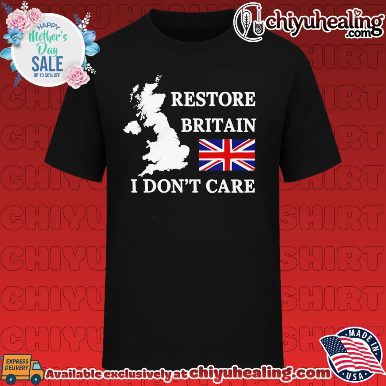 Restore Britain I Don't Care UK Patriotic elite shirt & hoodie | IP Merchandise