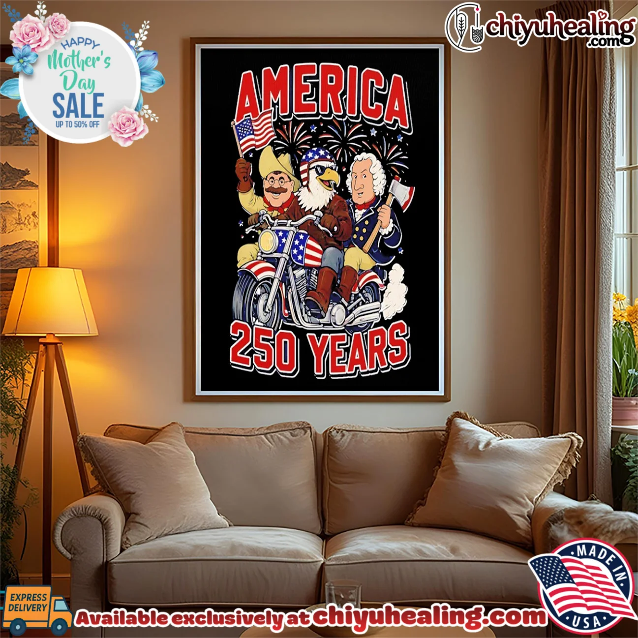 Ride Free or Die America 250 years cartoon ultimate shirt & hoodie - Ultimate Tribute Merch Ride Free or Die America 250 years cartoon