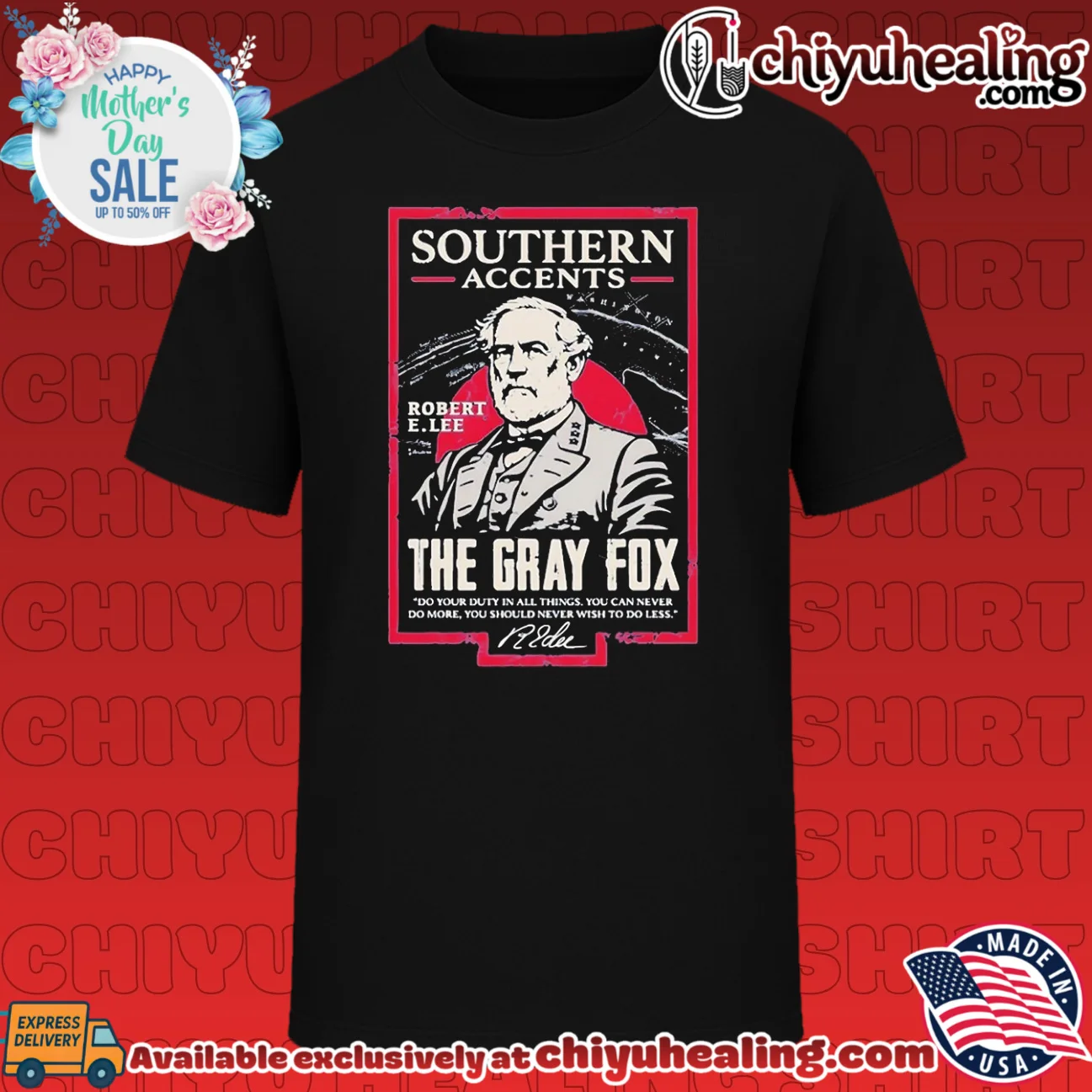 Robert E Lee Southern Accents The Gray Fox Quote shirt & hoodie
