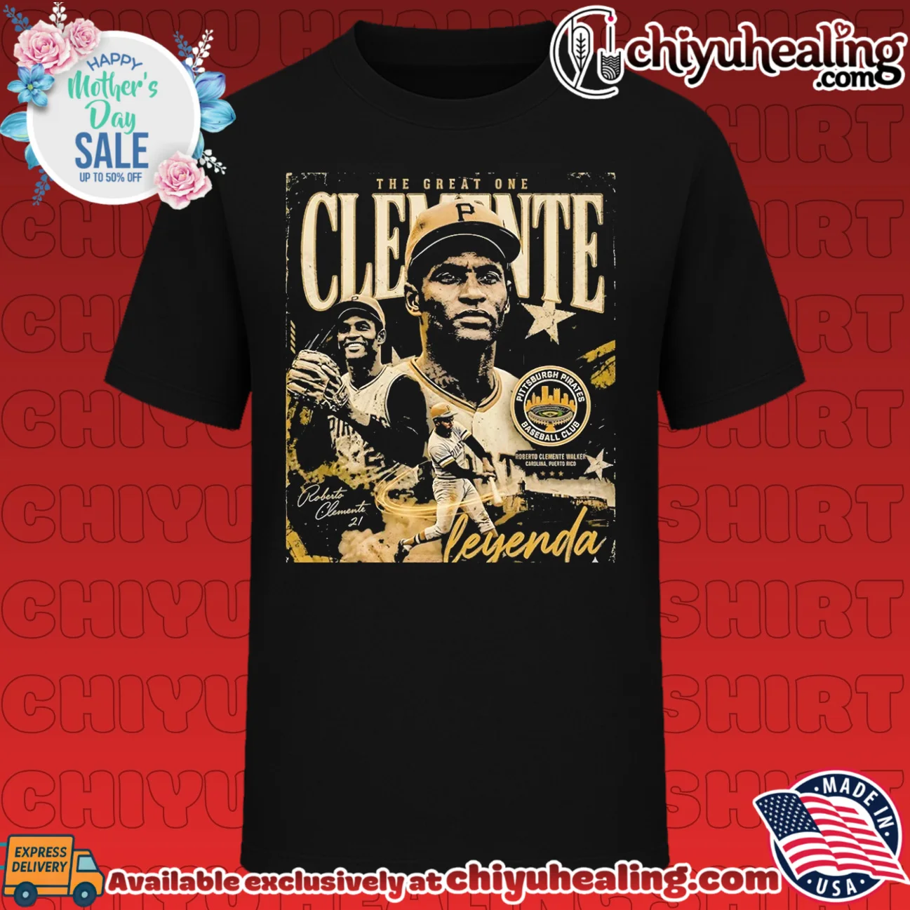 Roberto Clemente the great one Leyenda vintage