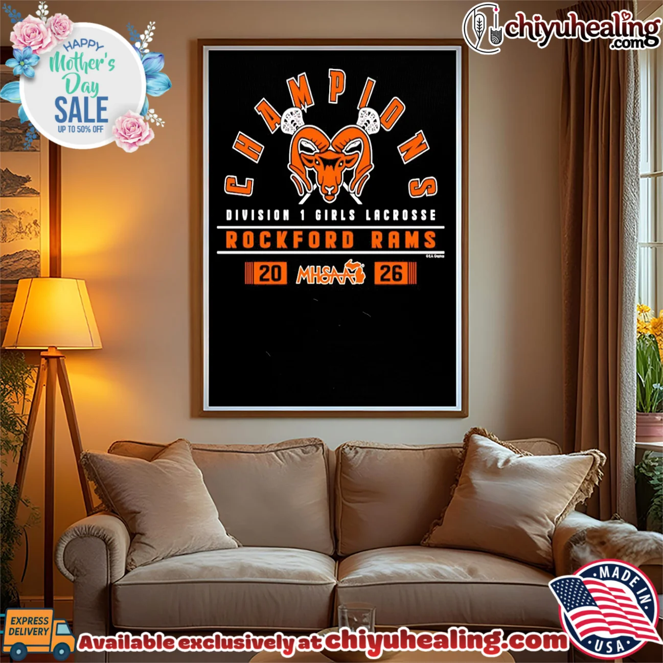 Rockford Rams 2026 MHSAA Girls Lacrosse D1 Champions logo essential shirt & hoodie - Ultimate Gift Edition Rockford Rams 2026 MHSAA Girls Lacrosse D1 Champions logo