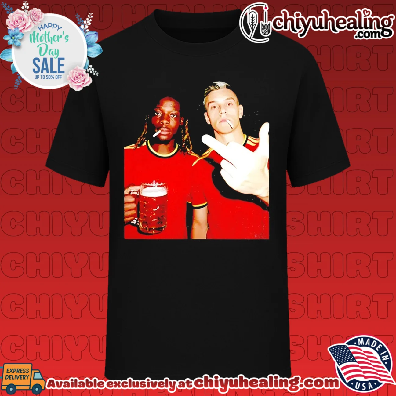 Romelu Lukaku and Kevin De Bruyne Belgium National Team Beer and Cigarettes middle finger shirt & hoodie