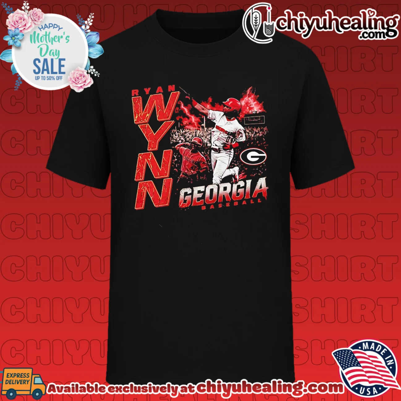 Ryan Wynn Georgia Bulldogs Baseball player collage