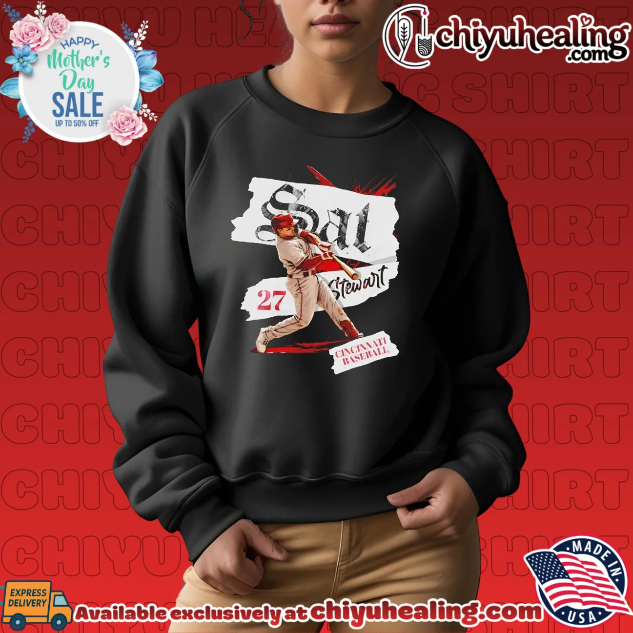 Sal Stewart Cincinnati Baseball 27 MLB Player Name shirt & hoodie Sal Stewart Cincinnati Baseball 27 MLB Player Name shirt & hoodie