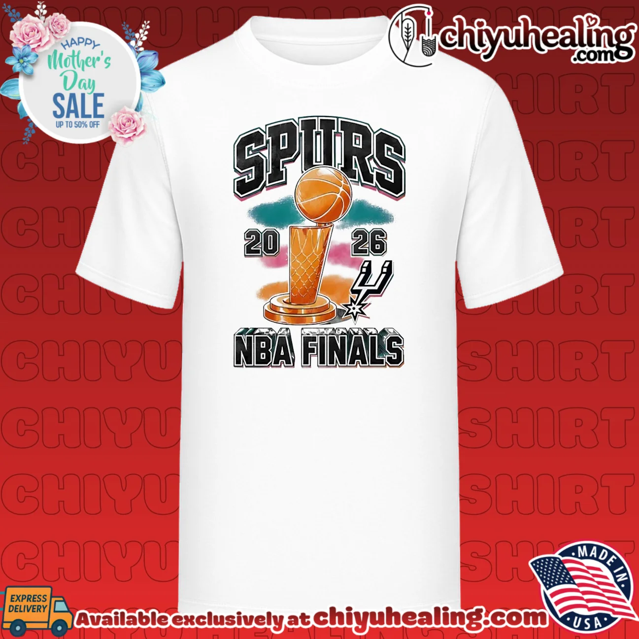 San Antonio Spurs 2026 NBA Finals 2026 trophy illustration