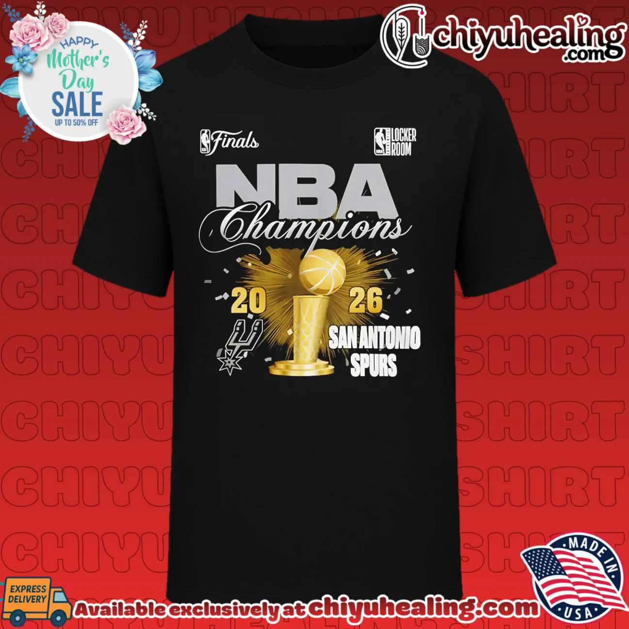 San Antonio Spurs 2026 NBA Finals Champions Locker Room trophy