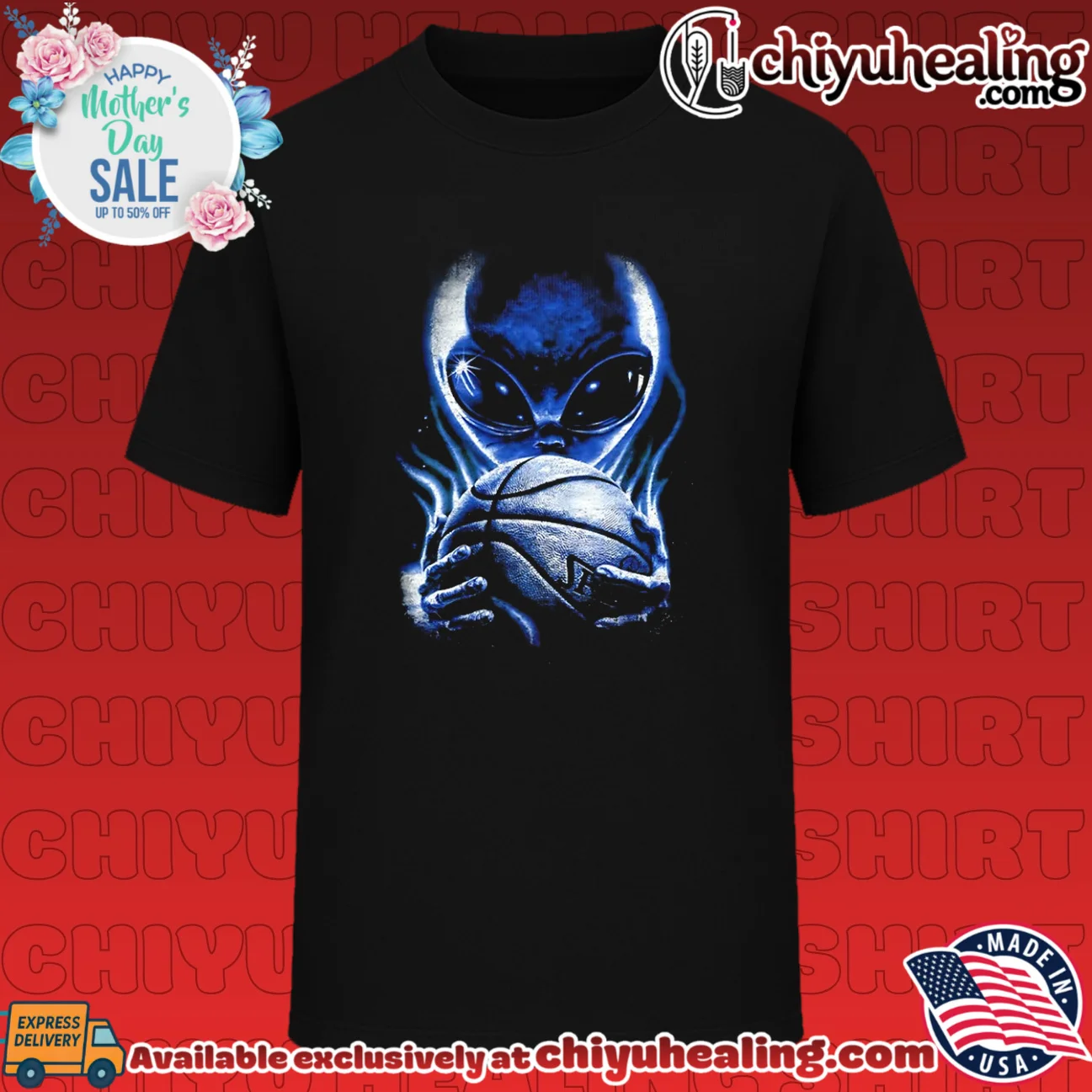 San Antonio Spurs alien holding basketball retro shirt
