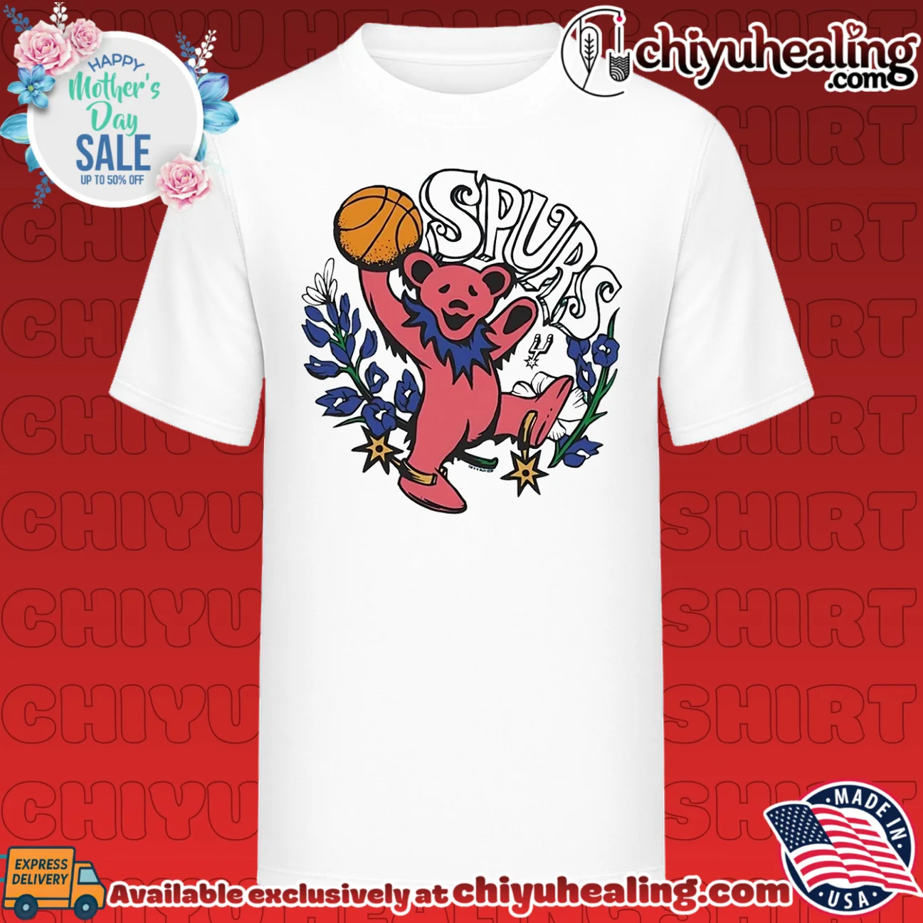 San Antonio Spurs features The Grateful Dead Homage Teal Bear shirt