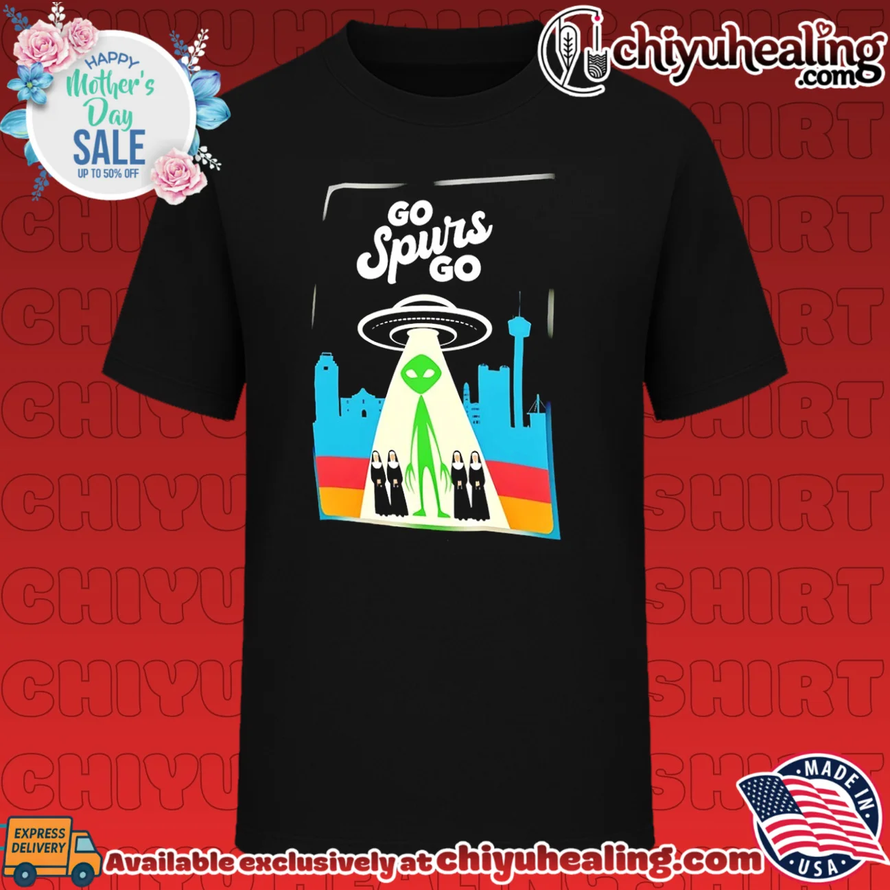 San Antonio Spurs Nuns Alien Blessing UFO go Spurs go