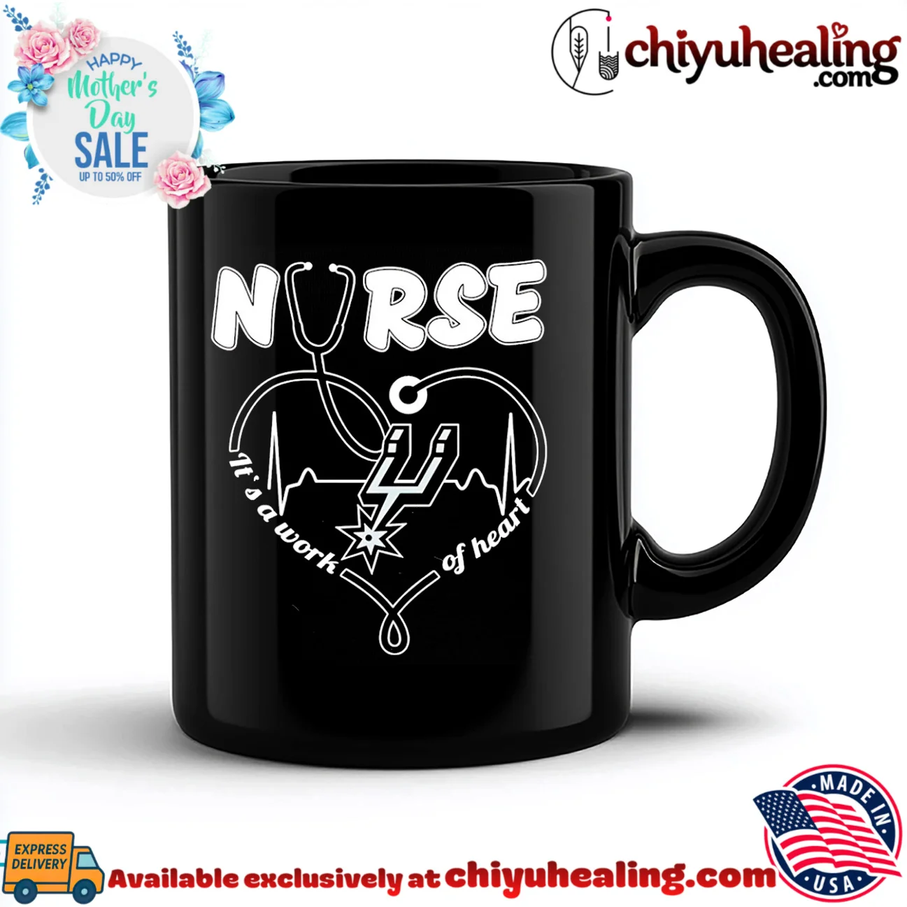 San Antonio Spurs nurse it's a work of heart prime shirt & hoodie | IP Merchandise San Antonio Spurs nurse it's a work of heart