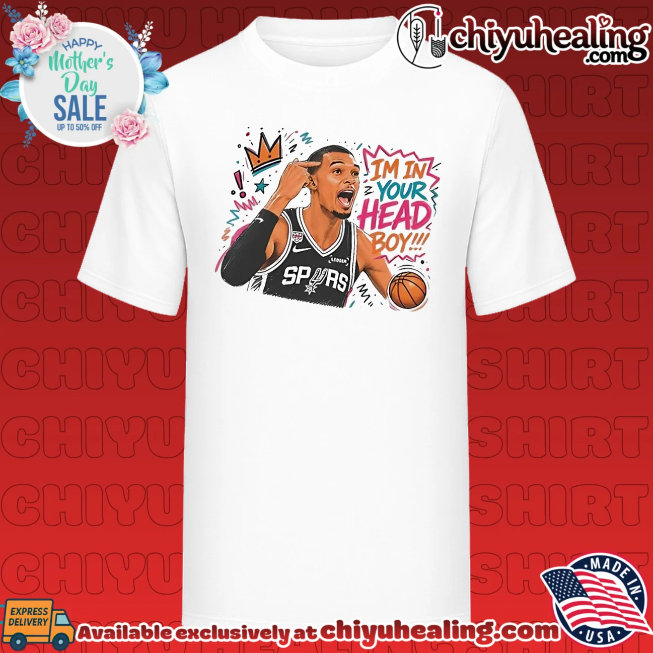San Antonio Spurs Victor Wembanyama I'm in your head boy shirt & hoodie