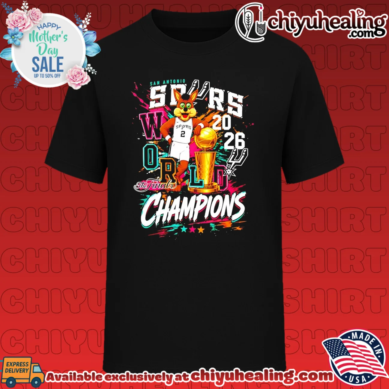 San Antonio Spurs World Champions the Finals 2026 mascot