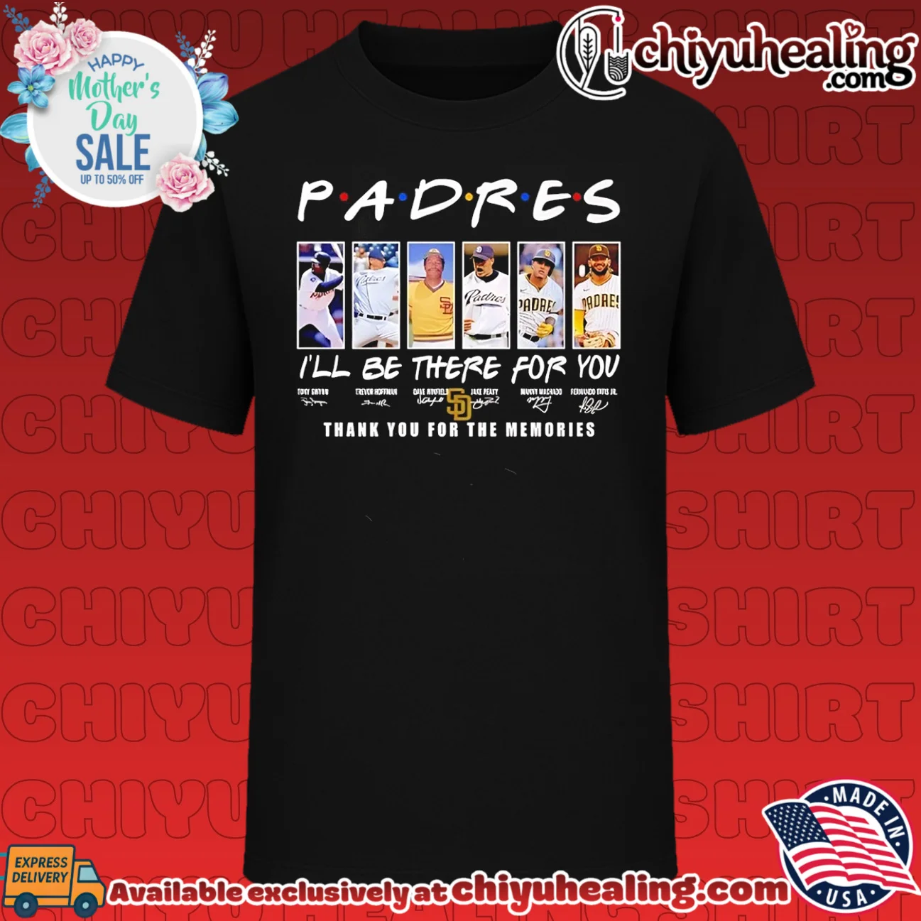 San Diego Padres I'll be there for you thank you for the memories Friends theme shirt & hoodie