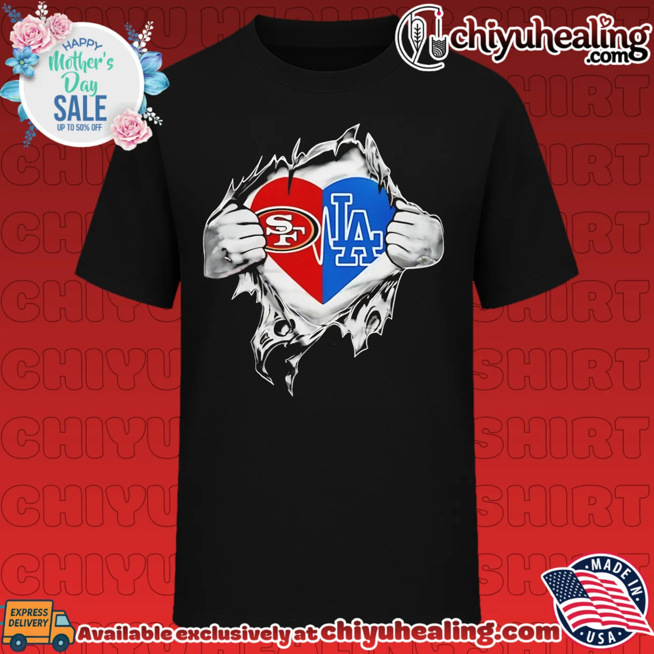 San Francisco 49ers and Los Angeles Dodgers It Is in My Heart shirt & hoodie