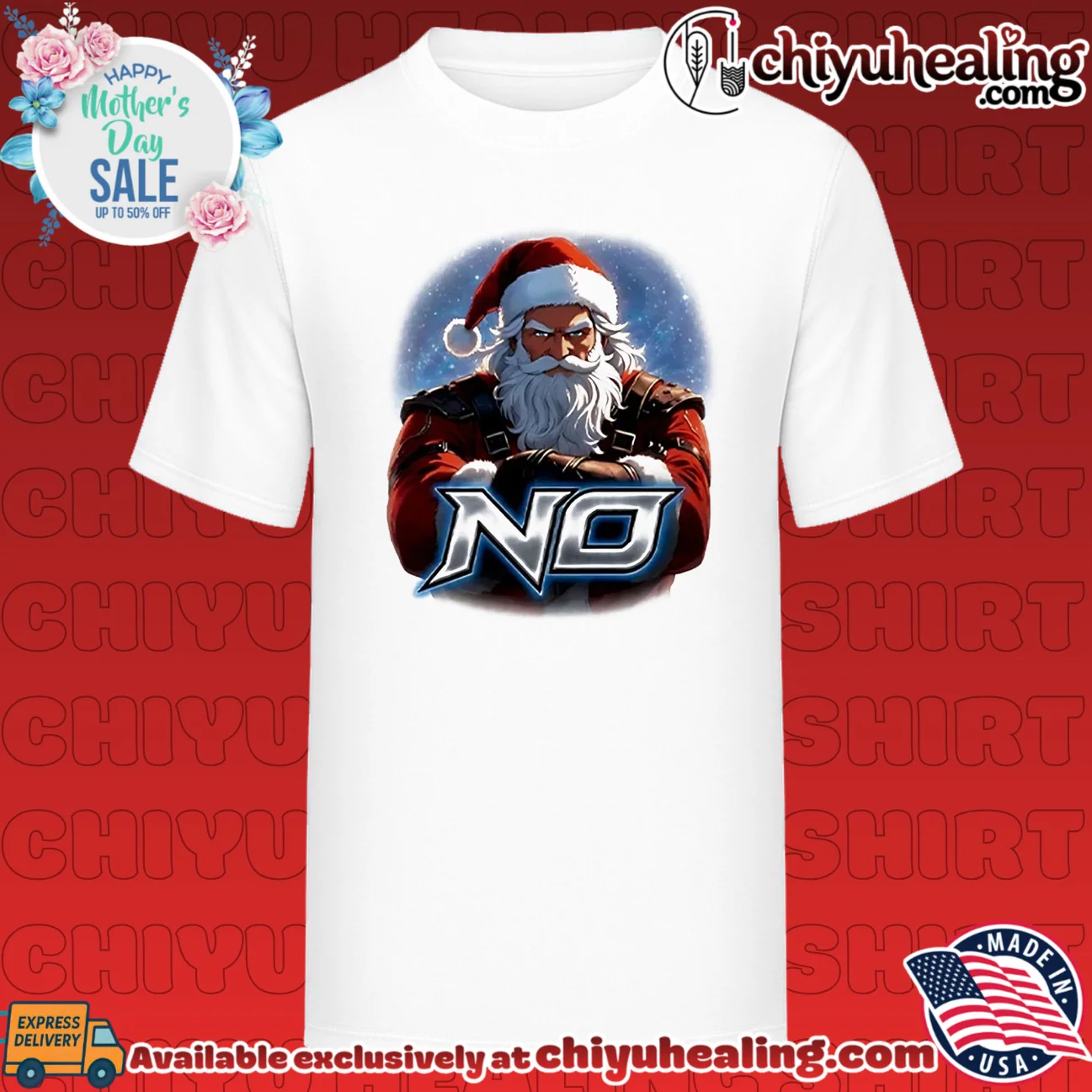 Santa Says No graphic shirt
