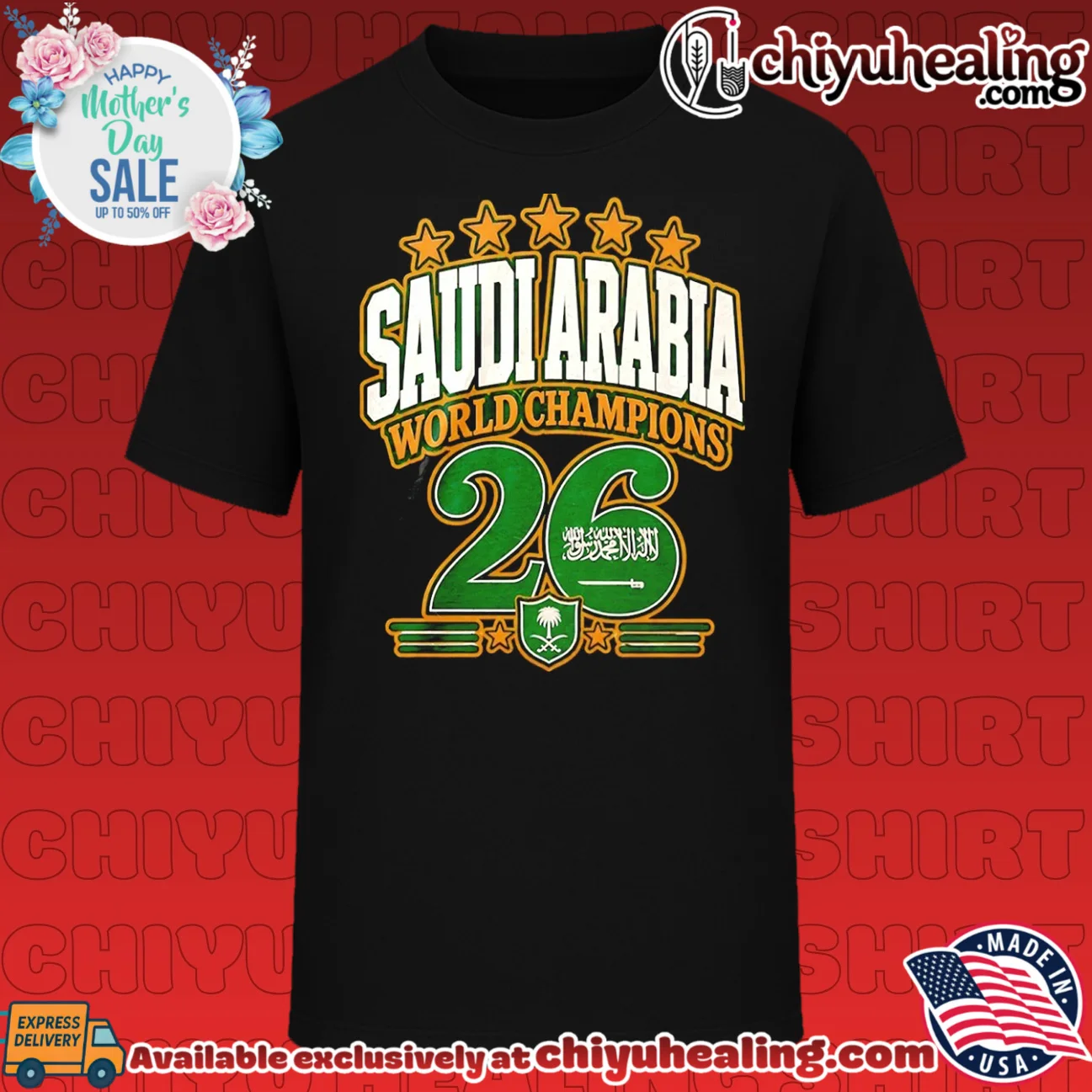 Saudi Arabia 2026 World Champions flag shirt