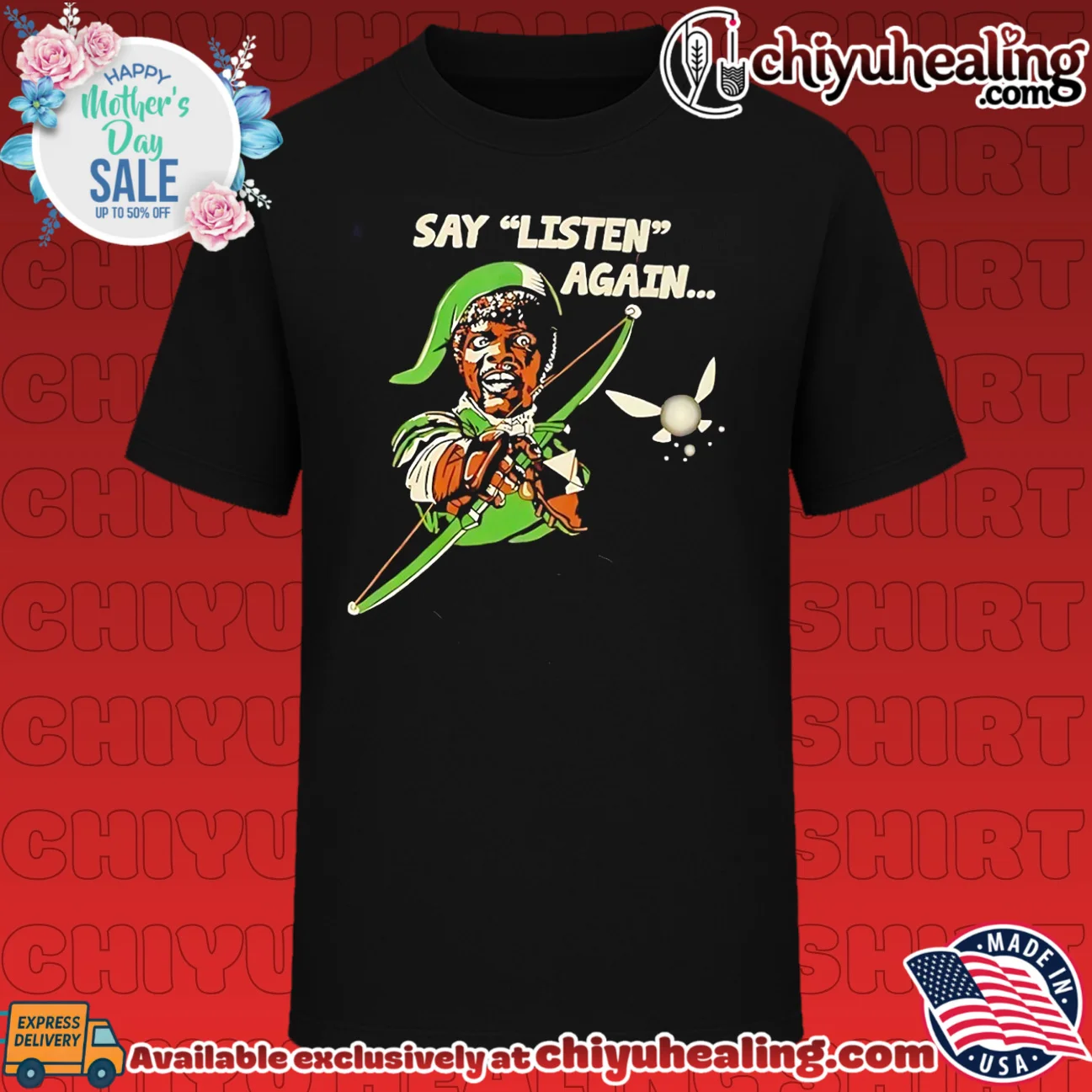 Say listen again meme The legend of Zelda nad Pulp fiction shirt
