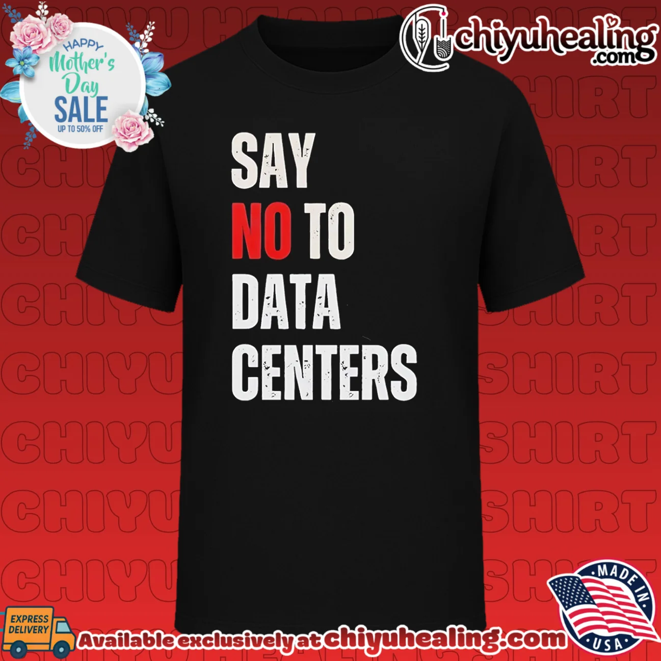 Say no to data centers vintage shirt & hoodie