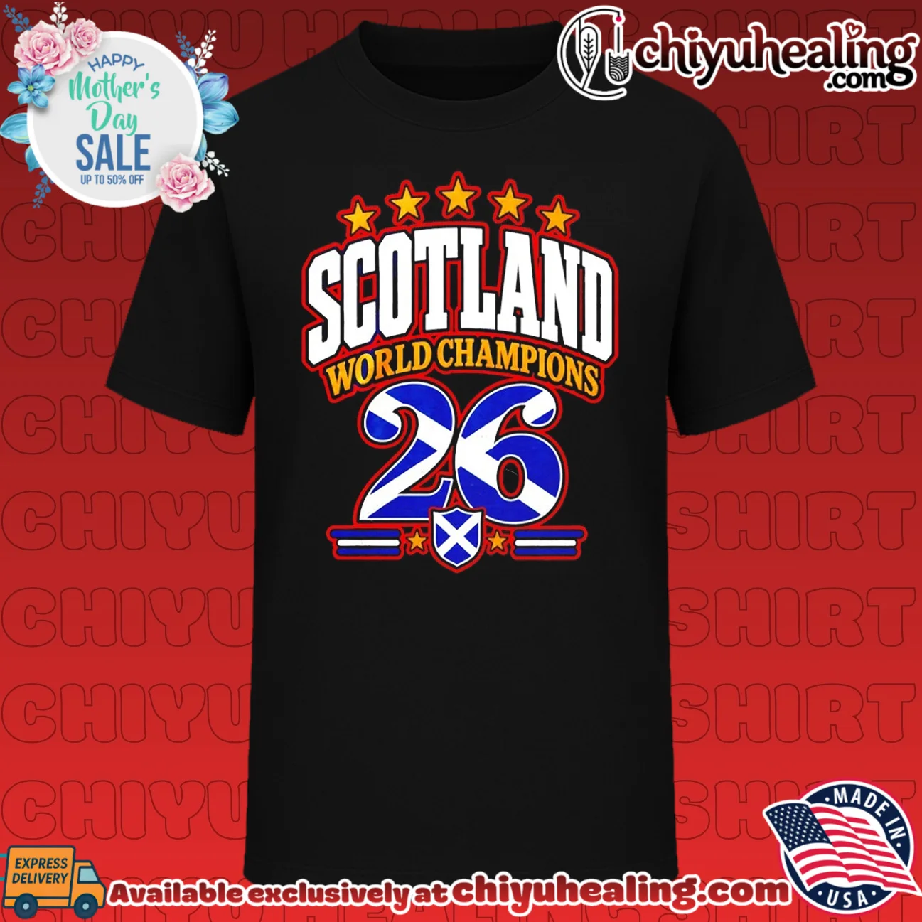 Scotland 2026 World Champions flag shirt