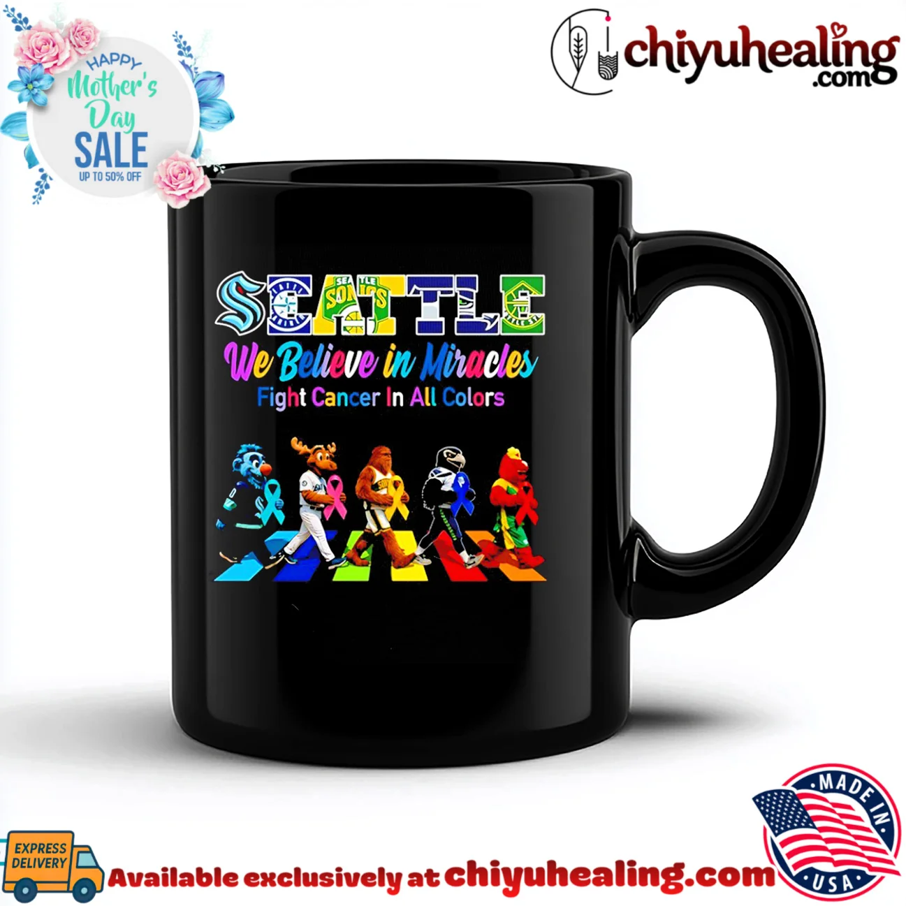 Seattle Sports We believe in Miracles fight cancer on all color abbey road classic shirt & hoodie | Official Style Drop Seattle Sports We believe in Miracles fight cancer on all color abbey road