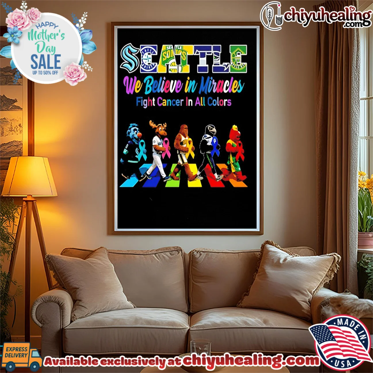 Seattle Sports We believe in Miracles fight cancer on all color abbey road classic shirt & hoodie | Official Style Drop Seattle Sports We believe in Miracles fight cancer on all color abbey road