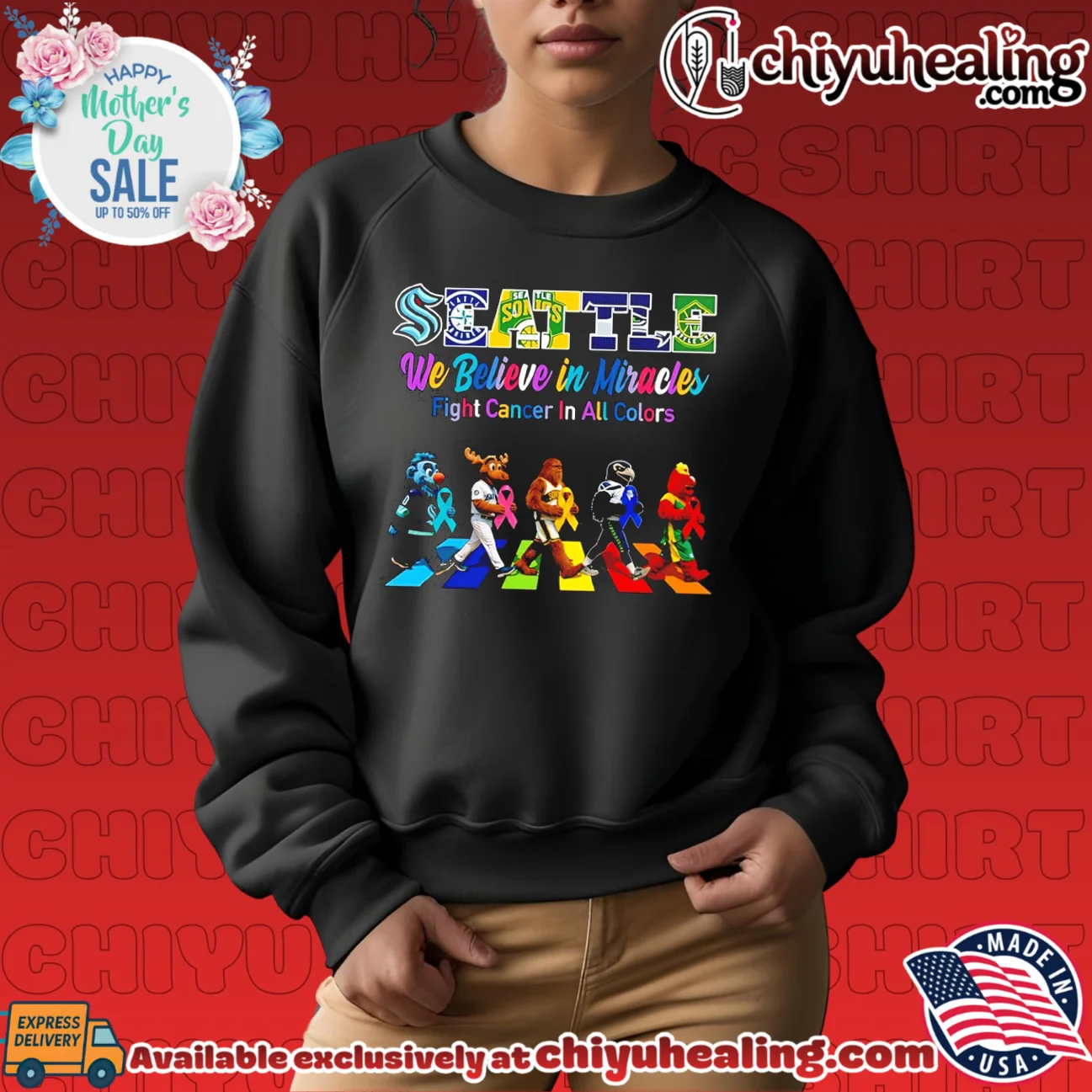 Seattle Sports We believe in Miracles fight cancer on all color abbey road classic shirt & hoodie | Official Style Drop Seattle Sports We believe in Miracles fight cancer on all color abbey road