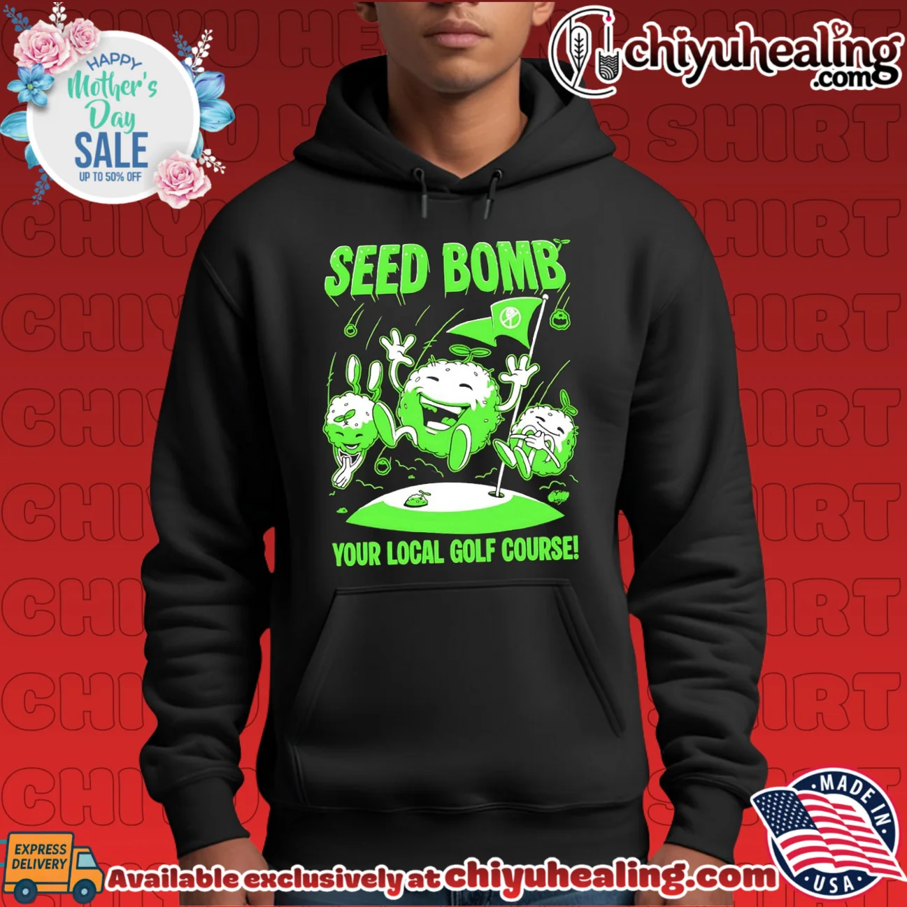 Seed bomb your local golf course cartoon hype shirt & hoodie - New Arrival Seed bomb your local golf course cartoon hype shirt & hoodie - New Arrival