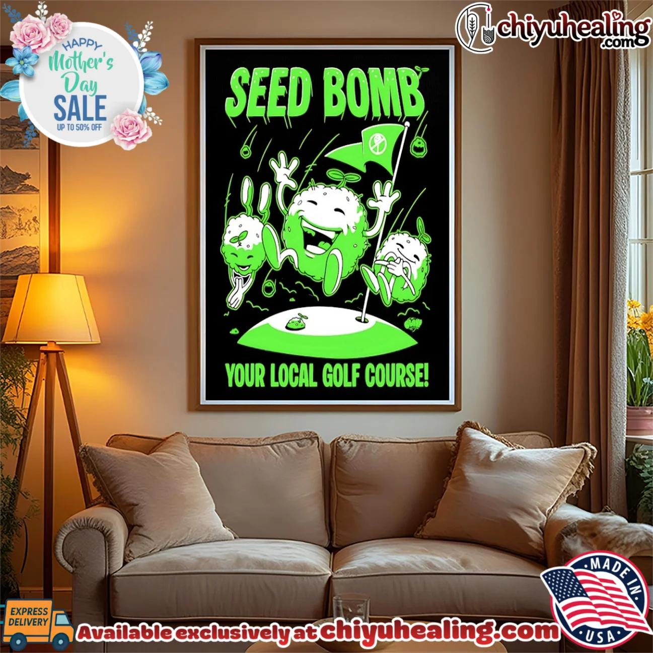 Seed bomb your local golf course cartoon hype shirt & hoodie - New Arrival Seed bomb your local golf course cartoon
