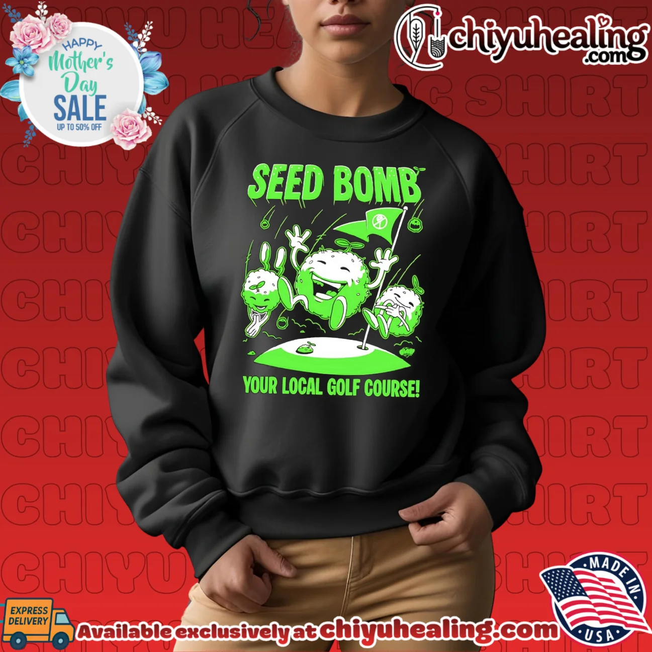 Seed bomb your local golf course cartoon hype shirt & hoodie - New Arrival Seed bomb your local golf course cartoon