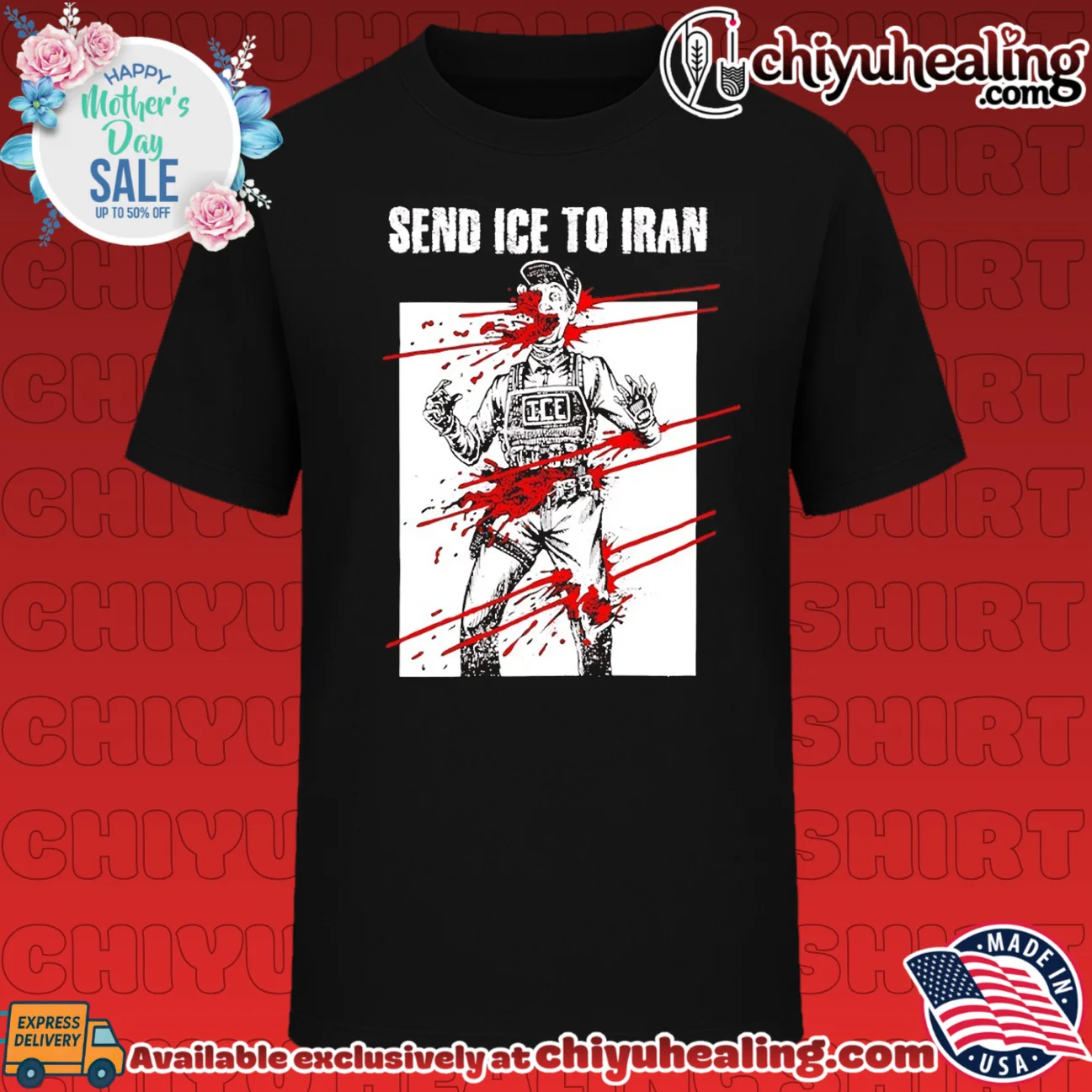 Send Ice to Iran Immigration Political Satire