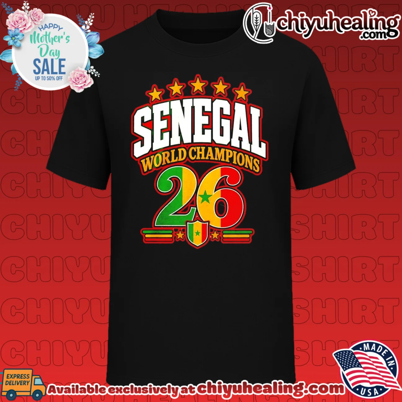 Senegal 2026 World Champions Flag shirt