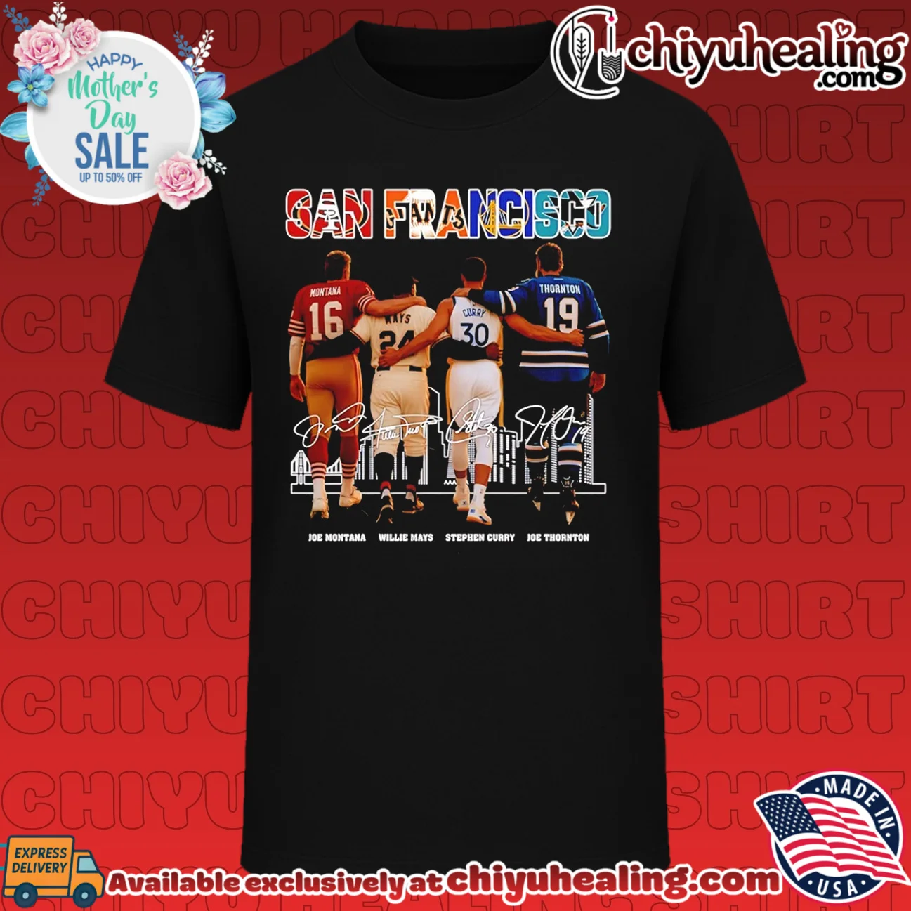 SF Legends Joe Montana Willie Mays Stephen Curry and Joe Thornton shirt & hoodie